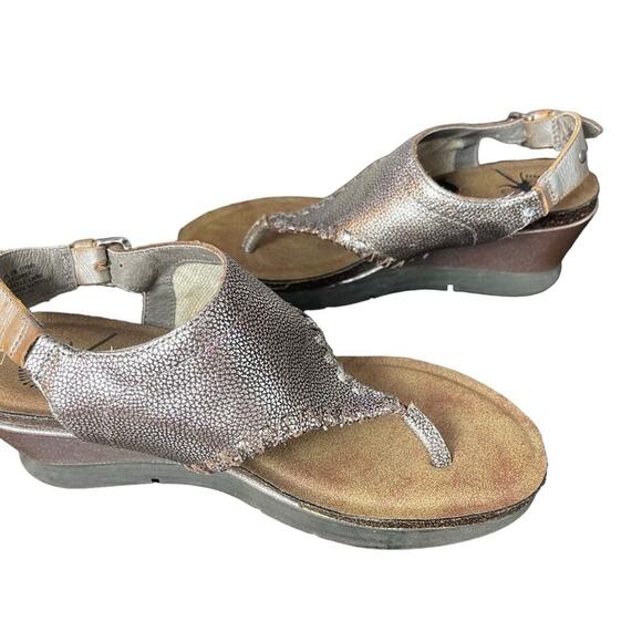 OTOB “Meditate” Silver Leather Sandals, Resort, Beach, Vacation, Summer Trendy 7 - Picture 3 of 9